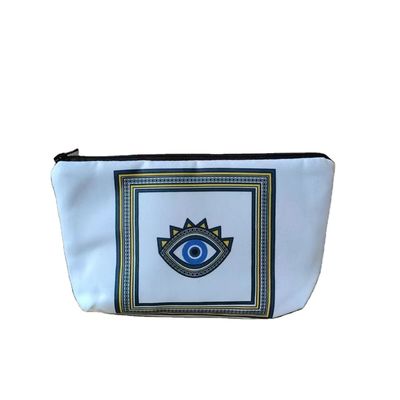 Promoção de compras beleza poliéster fechadura maquiagem de viagem bolsa cosmética tamanho médio