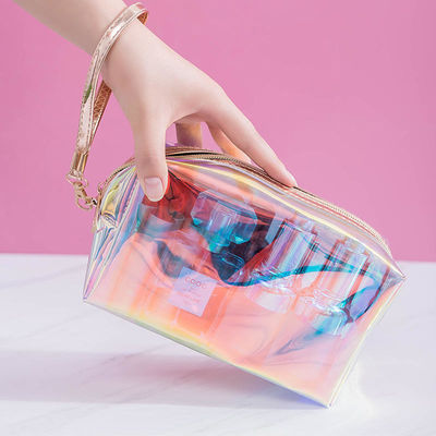 TPU Transparente Saco Cosmético Logotipo Personalizado Bolsa Cosmética de Multifunção de Beleza a Laser