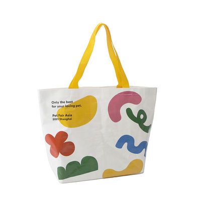 Saco tecido de PP ecológico com design personalizado de trabalho pesado Impressão a cores inteiras laminada