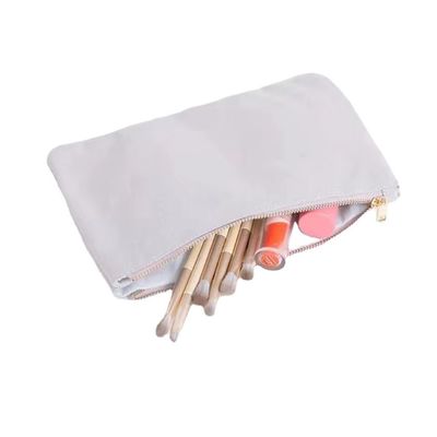 Regalos personalizados para damas de honor Bolsas de maquiagem em tela em branco com fecho de fecho personalizado