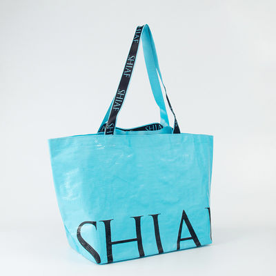 Saco Tote personalizado com manipulação de impressão Saco tecido de polipropileno laminado de trabalho pesado
