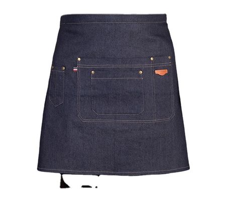 Avental de cintura com material denim e impressão de logotipo personalizado