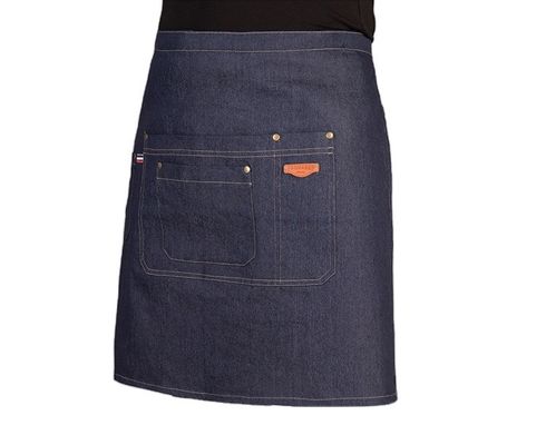 Avental de cintura com material denim e impressão de logotipo personalizado