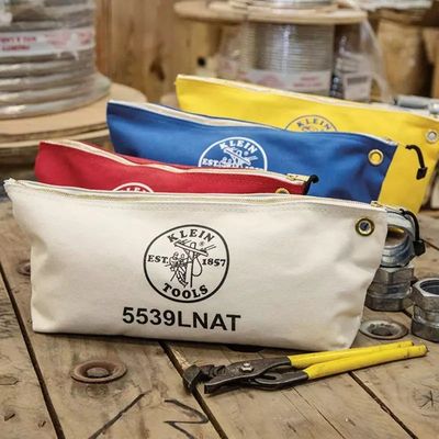 16 onças. ferramenta de lona bolsa multiuso Tote Saco com fecho de metal e material RPET