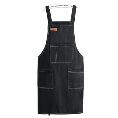 Apron de trabalho Tecido Denim Resistente ao óleo Engrossado Impressão de tela de seda impermeável
