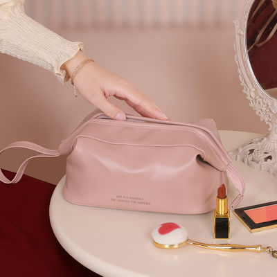 Melhor saco cosmético de PU logotipo personalizado maquiagem pouch para mulheres