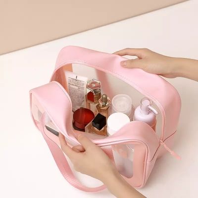 Bolsa de maquiagem de beleza personalizada com logotipo impresso e bolsa cosmética de viagem