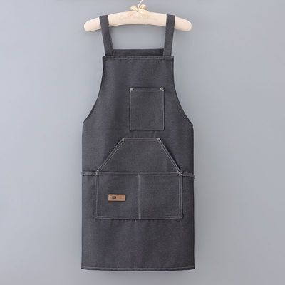 Custom Denim cabeleireiro ferramentas de jardim avental com bolsos suporte 7 dias ordem de amostra