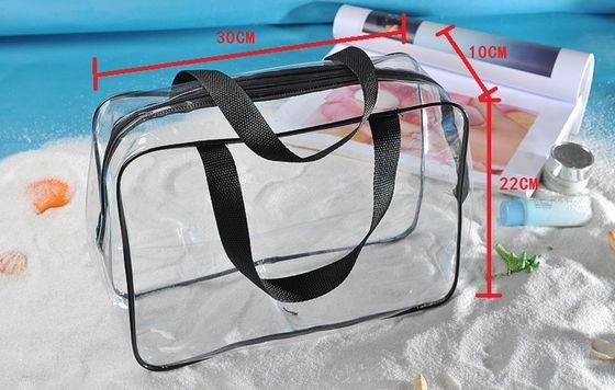 Saco cosmético transparente de cristal de 3 PC para viagens e artigos de higiene aceitável