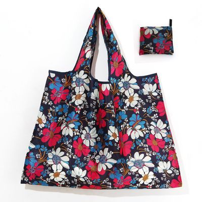 Saco de compras dobrável à prova d'água com grande capacidade cor personalizada reciclado reutilizável