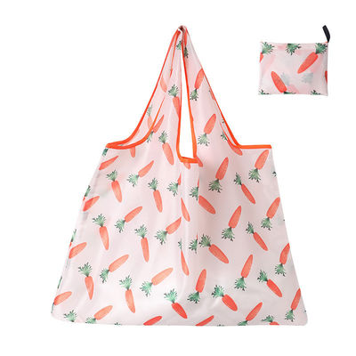 Saco de compras dobrável à prova d'água com grande capacidade cor personalizada reciclado reutilizável