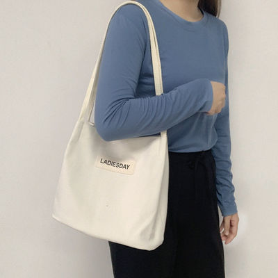 Saco impermeável de nylon de estilo japonês para mulheres Companheiro de compras simples e funcional