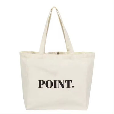 Duas alças de impressão de tecido de algodão simples bolsas Tote com logotipo personalizado
