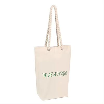 Duas alças de impressão de tecido de algodão simples bolsas Tote com logotipo personalizado