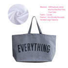 Saco de compras de tecido impresso personalizado unisex com grande capacidade e cor personalizada