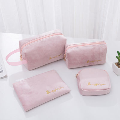 Logotipo personalizado Bolsa de maquiagem personalizada Casos Bolsa de Saco de Marca Privada Bolsa Cosmética de Veludo