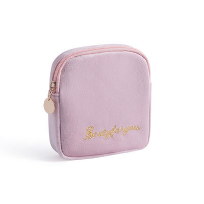 Logotipo personalizado Bolsa de maquiagem personalizada Casos Bolsa de Saco de Marca Privada Bolsa Cosmética de Veludo