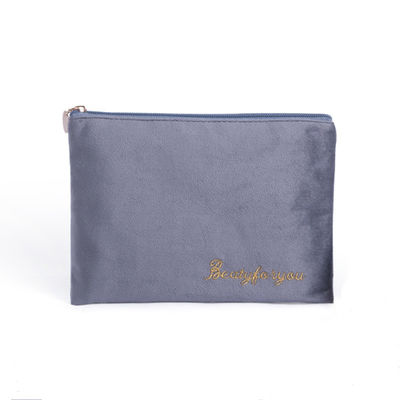 Logotipo personalizado Bolsa de maquiagem personalizada Casos Bolsa de Saco de Marca Privada Bolsa Cosmética de Veludo