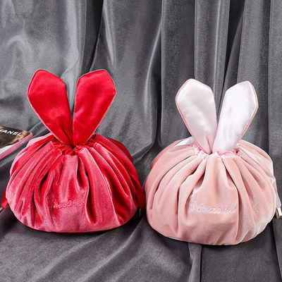 Saco de maquiagem de cordas de veludo para cosméticos conveniência e armazenamento de cosméticos na moda