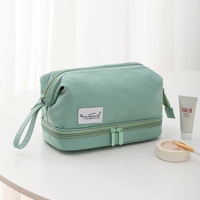 Logotipo personalizado Impresso Eco Friendly Vanity Case Velvet Zipper Pouch para maquiagem Cosméticos