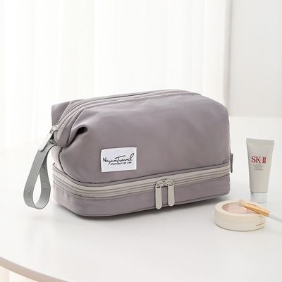 Logotipo personalizado Impresso Eco Friendly Vanity Case Velvet Zipper Pouch para maquiagem Cosméticos