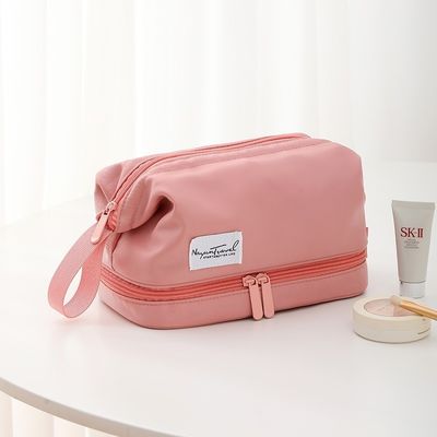 Logotipo personalizado Impresso Eco Friendly Vanity Case Velvet Zipper Pouch para maquiagem Cosméticos
