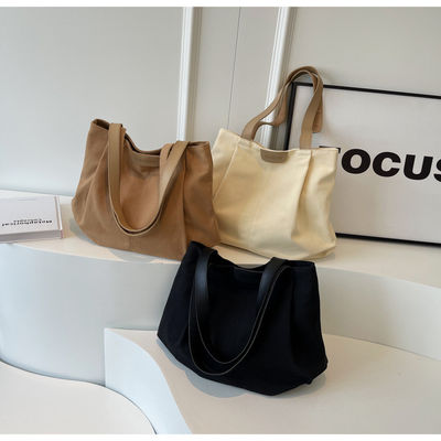 Luxo Mulher Tote Bolsa de Moda Crossbody Tote Bolsa de lona com bolsos Logotipo personalizado Poliéster revestimento