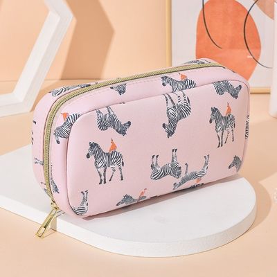 Saco de maquiagem personalizado de cor com fecho de fecho de fecho à prova d'água