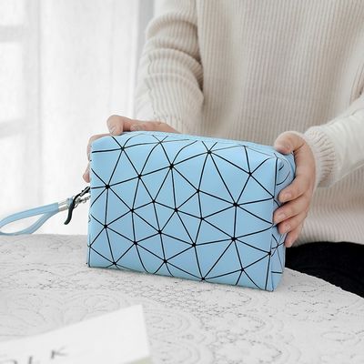Design personalizado PU couro de marca privada maquiagem bolsa maquiagem cosmética bolsa pequenas encomendas