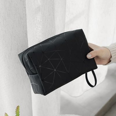 Design personalizado PU couro de marca privada maquiagem bolsa maquiagem cosmética bolsa pequenas encomendas