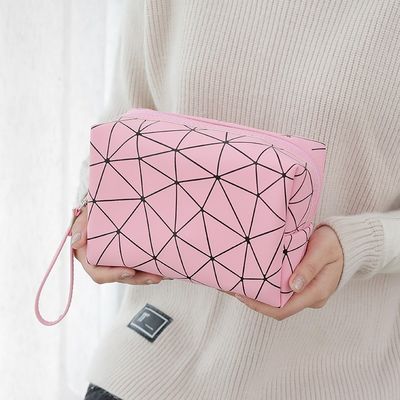 Design personalizado PU couro de marca privada maquiagem bolsa maquiagem cosmética bolsa pequenas encomendas