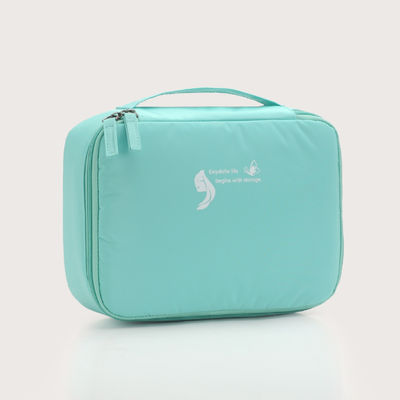 OEM/ODM aceitável Bolsa de maquiagem de nylon personalizada para viagens e design transparente