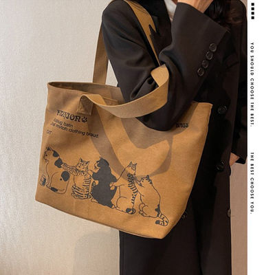 Bolsa de compras de lona de moda de poliéster revestida de tamanho personalizado para mulheres