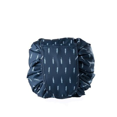 Conveniente cor personalizada à prova d'água dobrável drawingstring tela maquiagem saco para cosméticos
