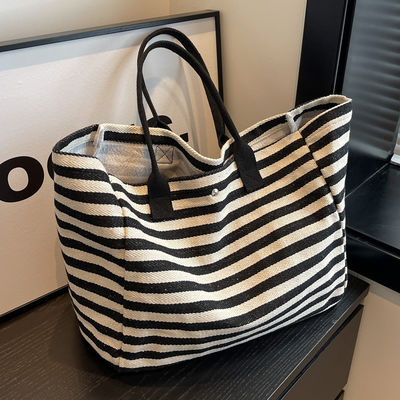Mantenha-se na moda e organizado com este saco de compras de lona de logotipo personalizado