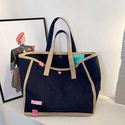 Moda reciclado natural simples personalizado Eco Amigável Impressão de lona de algodão Tote Saco de compras