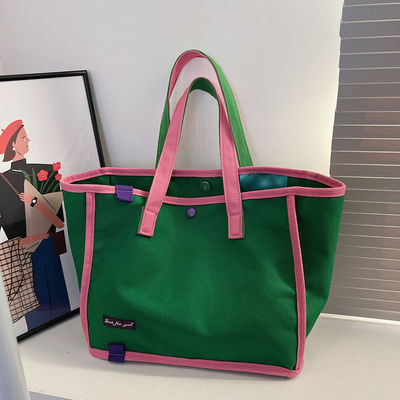 Moda reciclado natural simples personalizado Eco Amigável Impressão de lona de algodão Tote Saco de compras