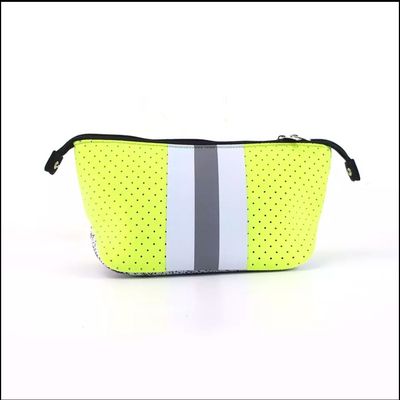 Saco de maquiagem de neoprene com fecho de fecho de fecho para cosméticos