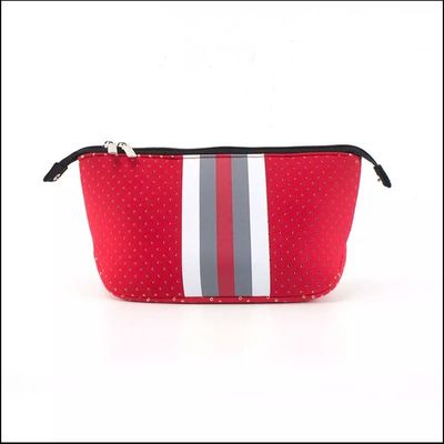 Saco de maquiagem de neoprene com fecho de fecho de fecho para cosméticos