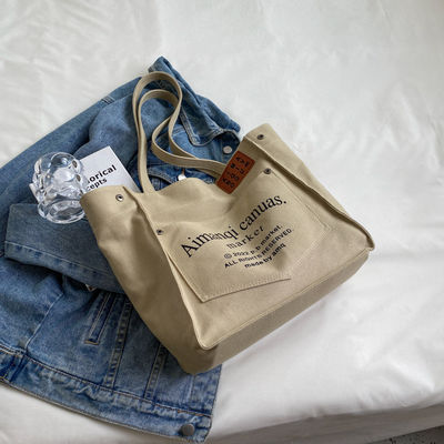 Single Handle Luxury Woman Tote Handbag Fashion Canvas Bag em opções de cores personalizadas