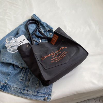 Single Handle Luxury Woman Tote Handbag Fashion Canvas Bag em opções de cores personalizadas