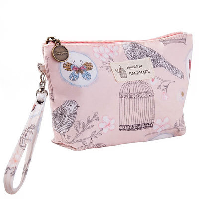 Saco de maquiagem de moda de lona com fecho de fechadura Lady Carinhosas Bolsas Cosméticas Portáteis