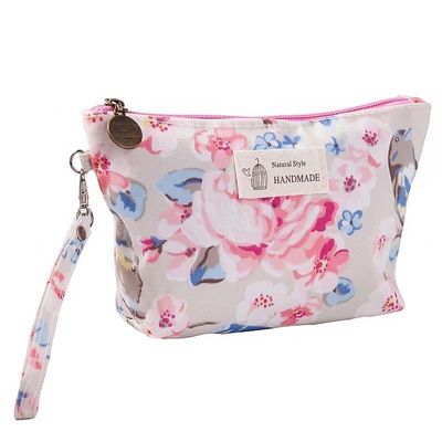 Saco de maquiagem de moda de lona com fecho de fechadura Lady Carinhosas Bolsas Cosméticas Portáteis