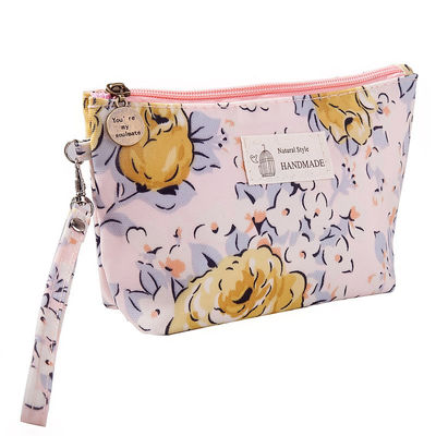 Saco de maquiagem de moda de lona com fecho de fechadura Lady Carinhosas Bolsas Cosméticas Portáteis