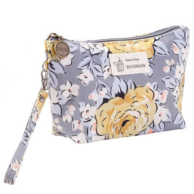 Saco de maquiagem de moda de lona com fecho de fechadura Lady Carinhosas Bolsas Cosméticas Portáteis