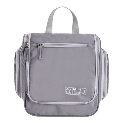 Bolsa de cosméticos de viagem personalizada com fecho de fecho de fecho e bolso incluído