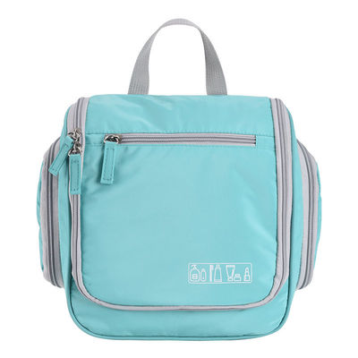 Bolsa de cosméticos de viagem personalizada com fecho de fecho de fecho e bolso incluído