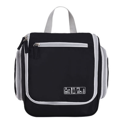 Bolsa de cosméticos de viagem personalizada com fecho de fecho de fecho e bolso incluído