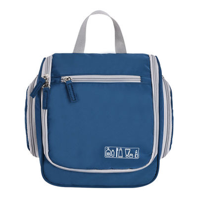 Bolsa de cosméticos de viagem personalizada com fecho de fecho de fecho e bolso incluído