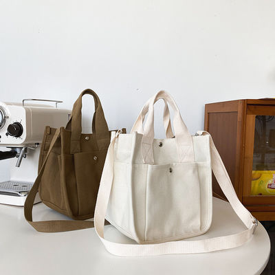 O mais novo estilo de moda de lona Crossbody Bolsa de compras com correia ajustável